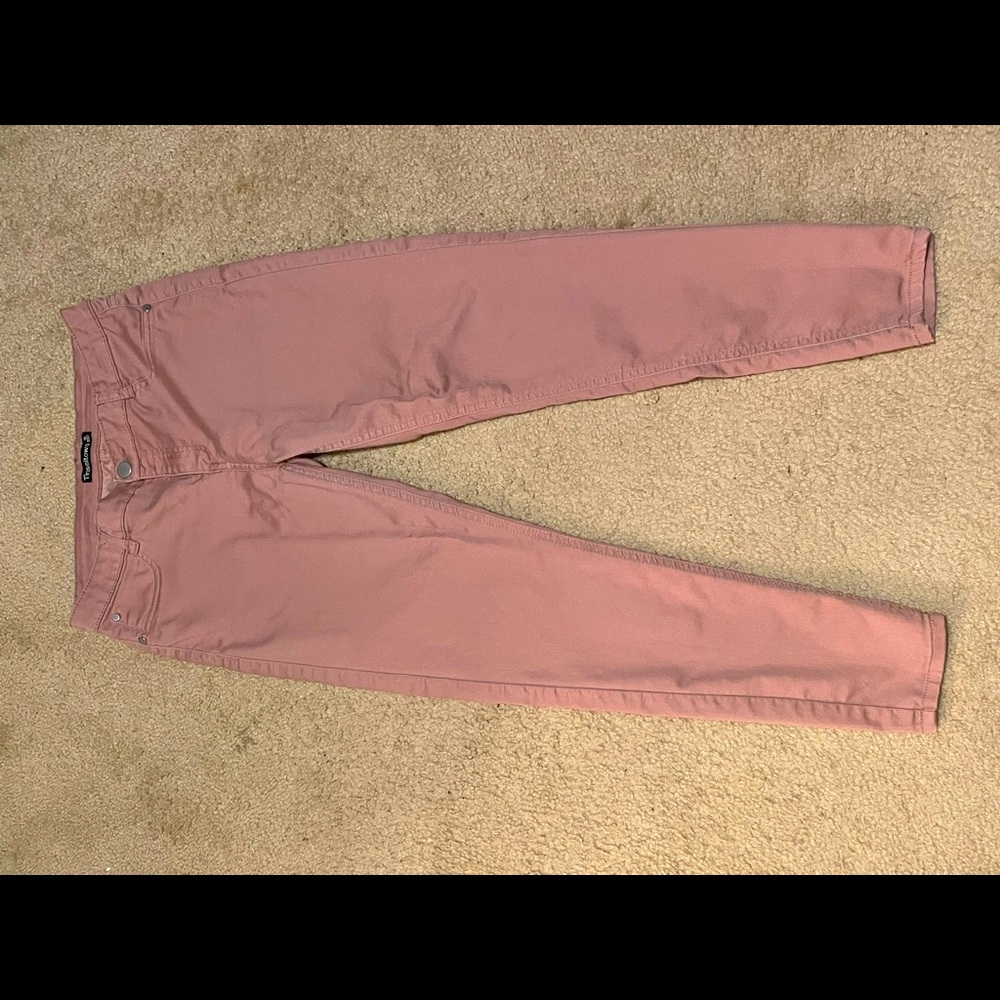 Dusty rose skinny jeans